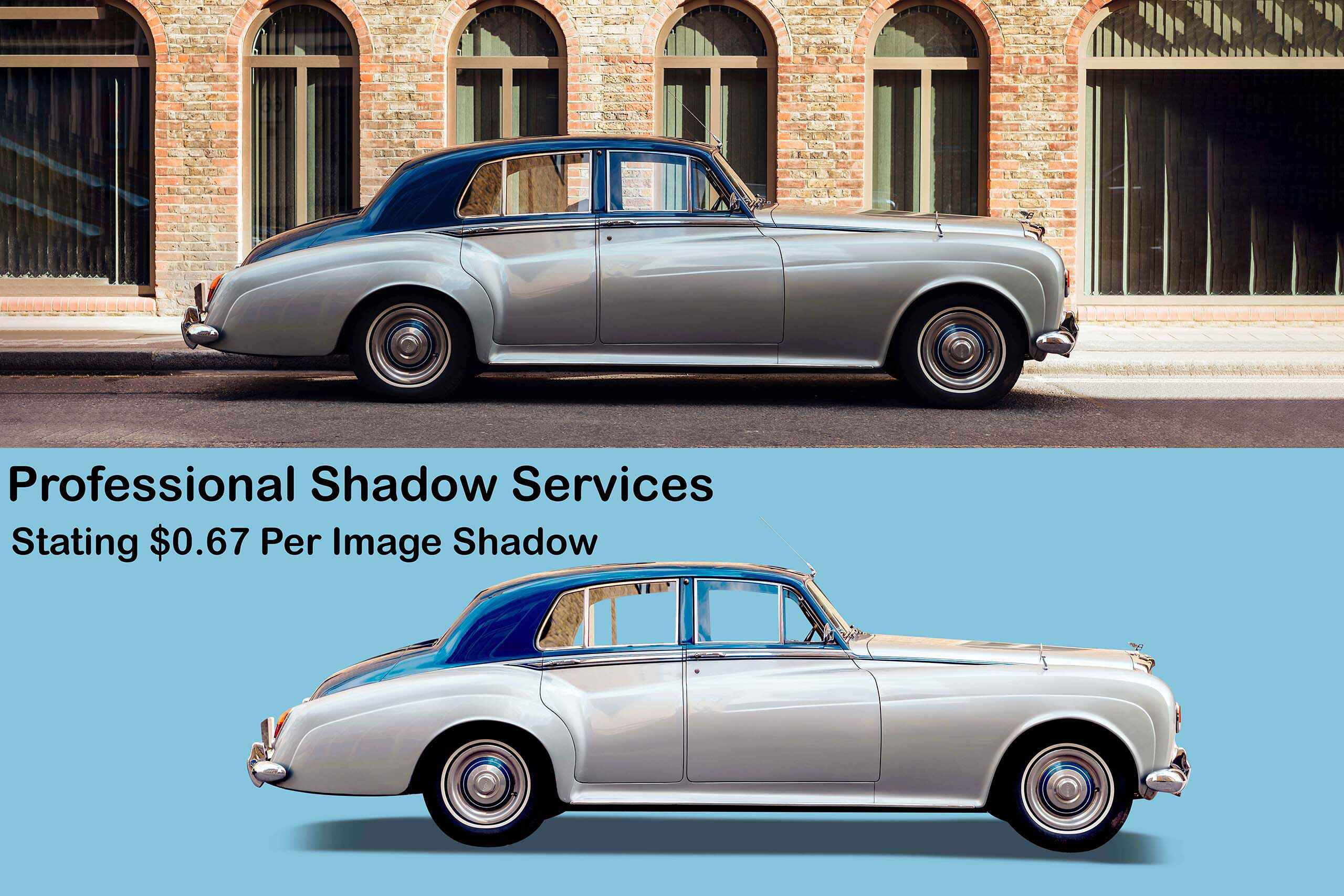 Example of professional shadow editing, enhancing image depth and realism with well-defined shadows.